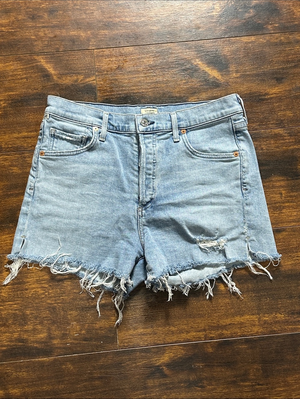 👖 Citizens of Humanity Marlowe Seltzer Premium Vintage Shorts Sz 27 ✨ - Picture 12 of 12